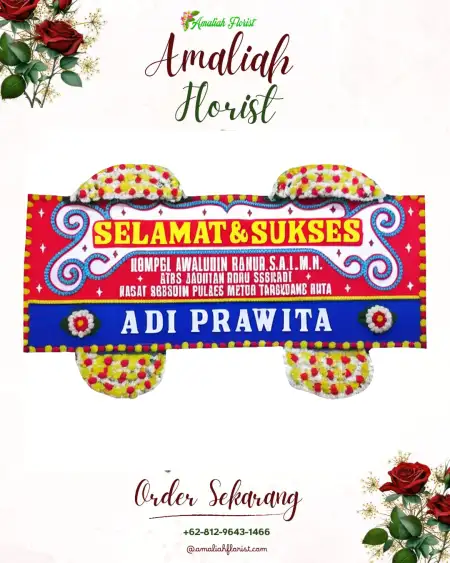 Papan Bunga Ucapan Selamat Ngembat